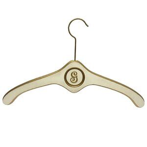 Vintage Wooden Hanger MCM Hollywood Regency Retro Monogram G